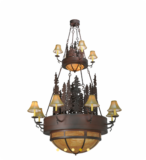 American made Wilbur Pines 2-Tier Chandelier - Your Western Decor