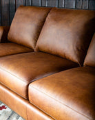 Croc Accent Leather Sofa - Western Living Room Furniture - Your Western Decor