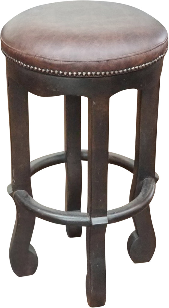 American made Custom Leather Swivel Bar or Counter Stool - Your Western Decor