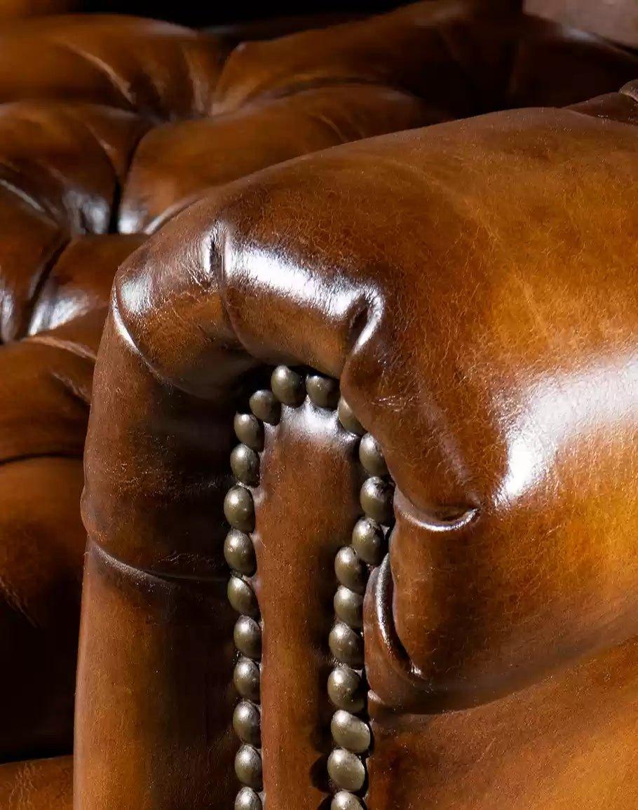 American made Tufted Leather Lounge Chair - Your Western Decor