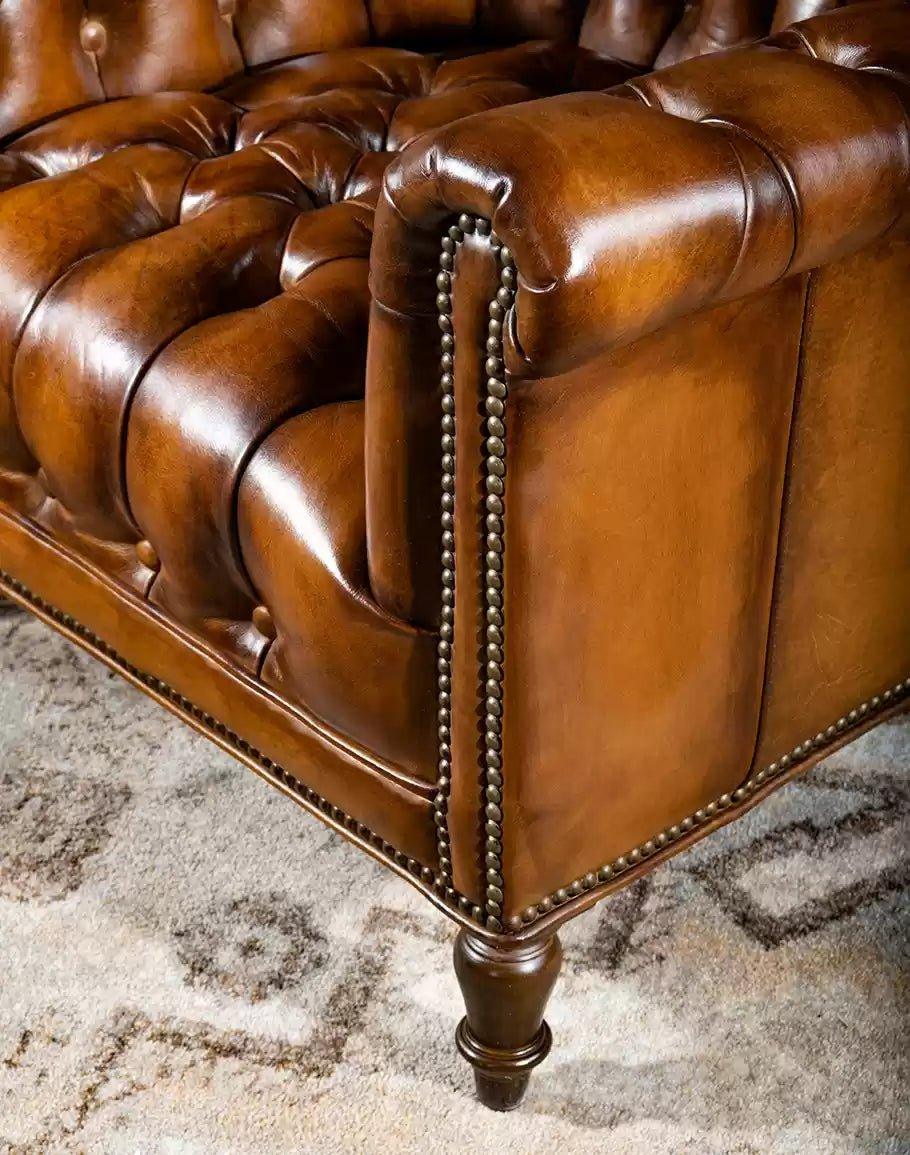 American made Tufted Leather Lounge Chair - Your Western Decor