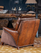 Leather Rancher Arm Chair - American made Western furniture - Your Western Decor