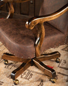 Leather & Axis Office Chair - American made office chair - Your Western Decor