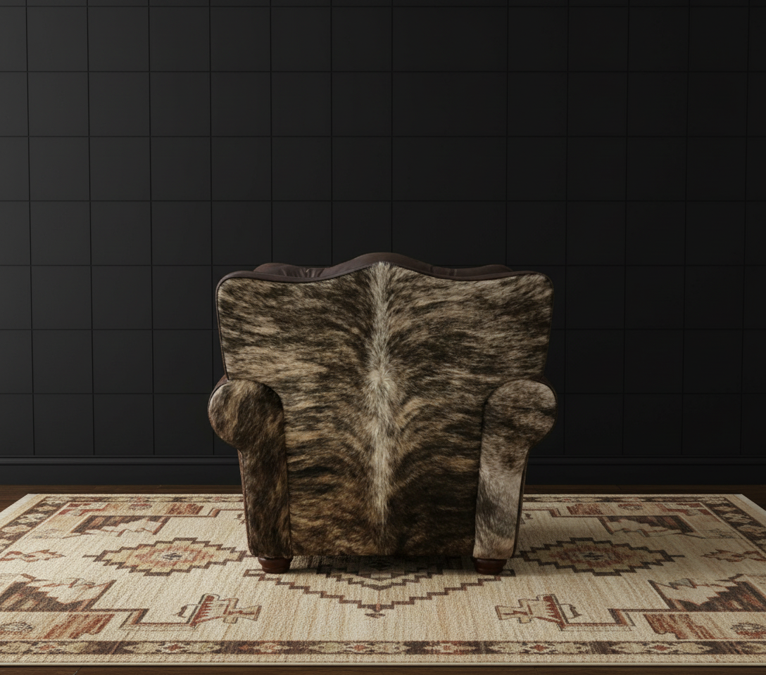 Leazenby leather and cowhide club chair - Your Western Decor