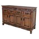Hand carved solid wood Spanish style sideboard 