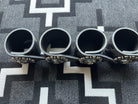 handmade western leather napkin rings with Let er Buck bronc concho