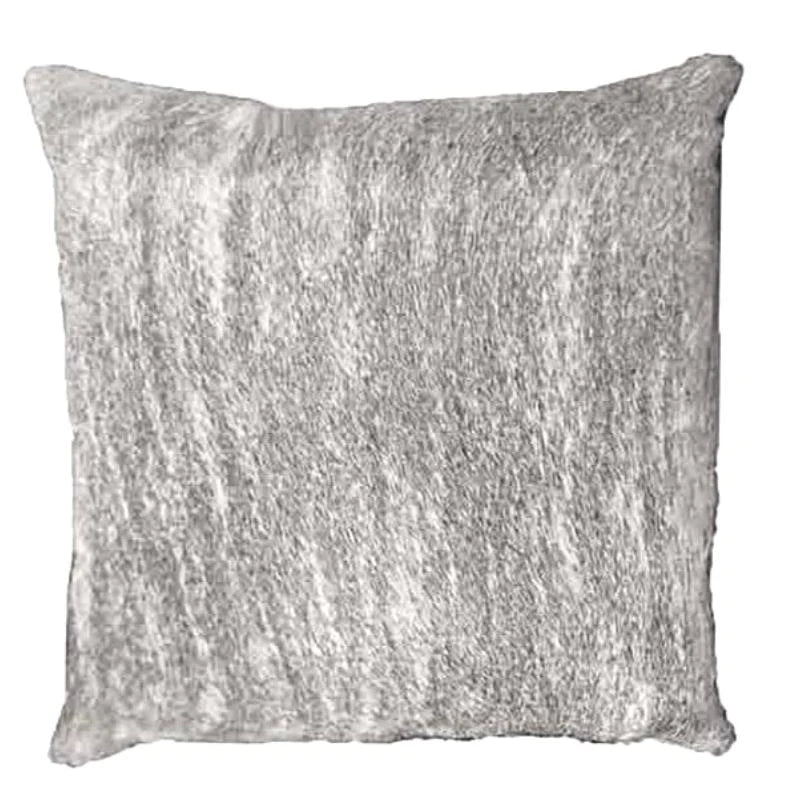 Grey & White Brindle Cowhide Accent Pillows 22x22 - Your Western Decor