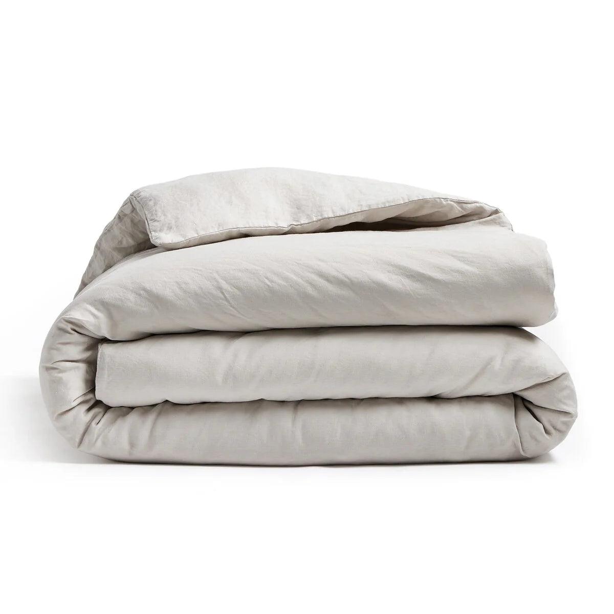 Light Grey Belgian Linen™ Duvet Cover - Your Western Decor