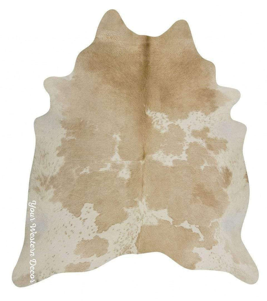 Beige and white cowhide rugs - Your Western Decor