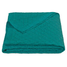 Linen Cotton Diamond Quilt in Turquoise color from HiEnd Accents