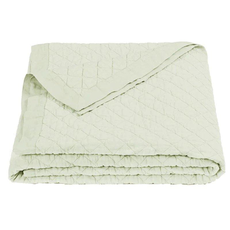 Diamond Quilted Coverlet in Sea Foam - Your Western Decor