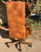 Southwestern office chair with Little Chief Joseph Fabric and leather made in the USA - Your Western Decor