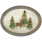 Deer lodge oval melamine serving platter 
