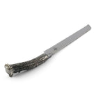 Pewter and stainless steel elk antler bread knife - Your Western Decor