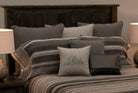 Lodge Lux brown stripe bedding and accents - Your Western Decor