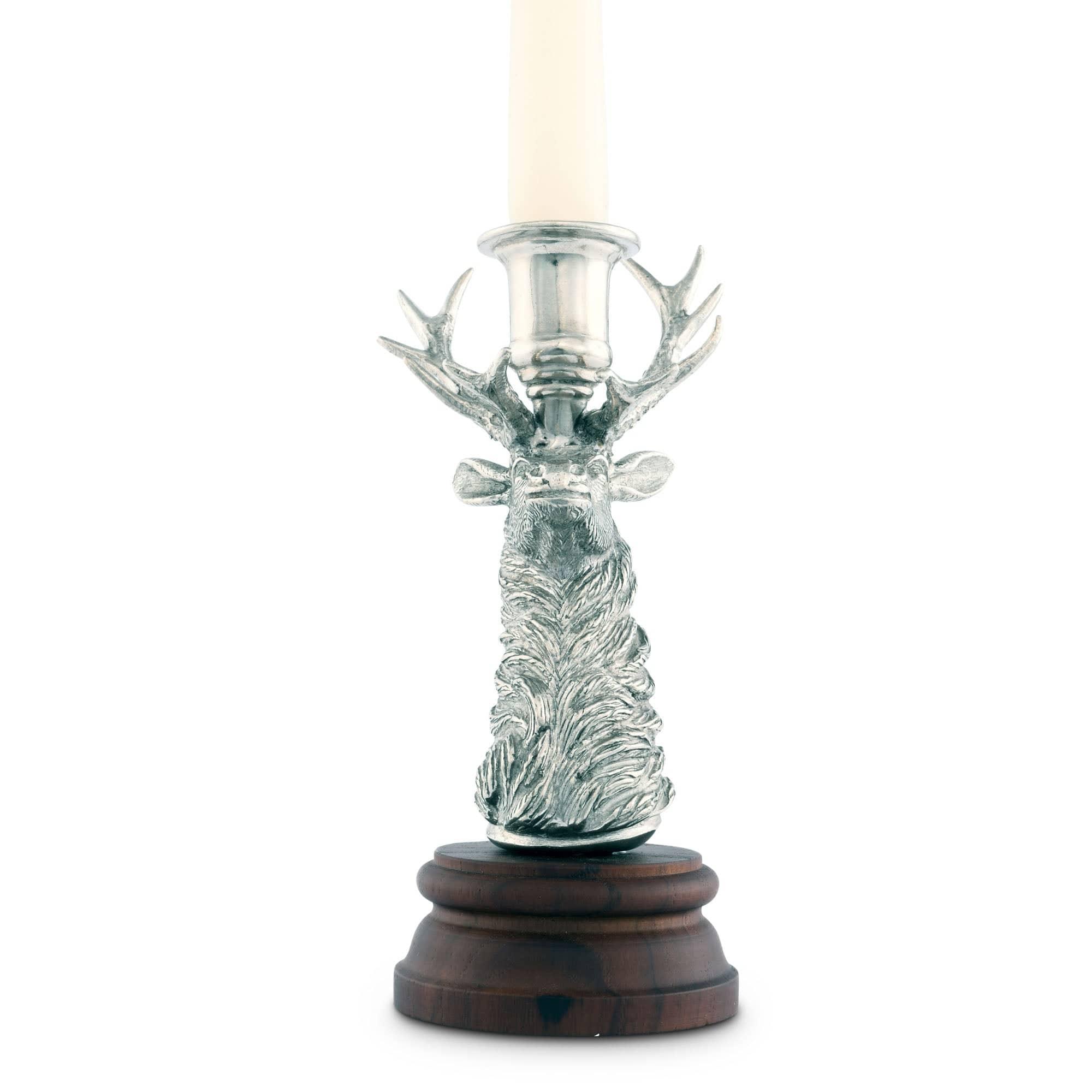 Pewter elk candle holder - Your Western Decor