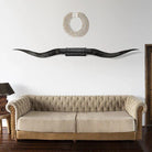 Loner Black Mount Longhorns Living Room - Your Western Decor