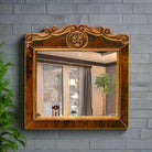 Lonestar cowhide western wall mirror - hand carved in Mexico - Your Western Decor