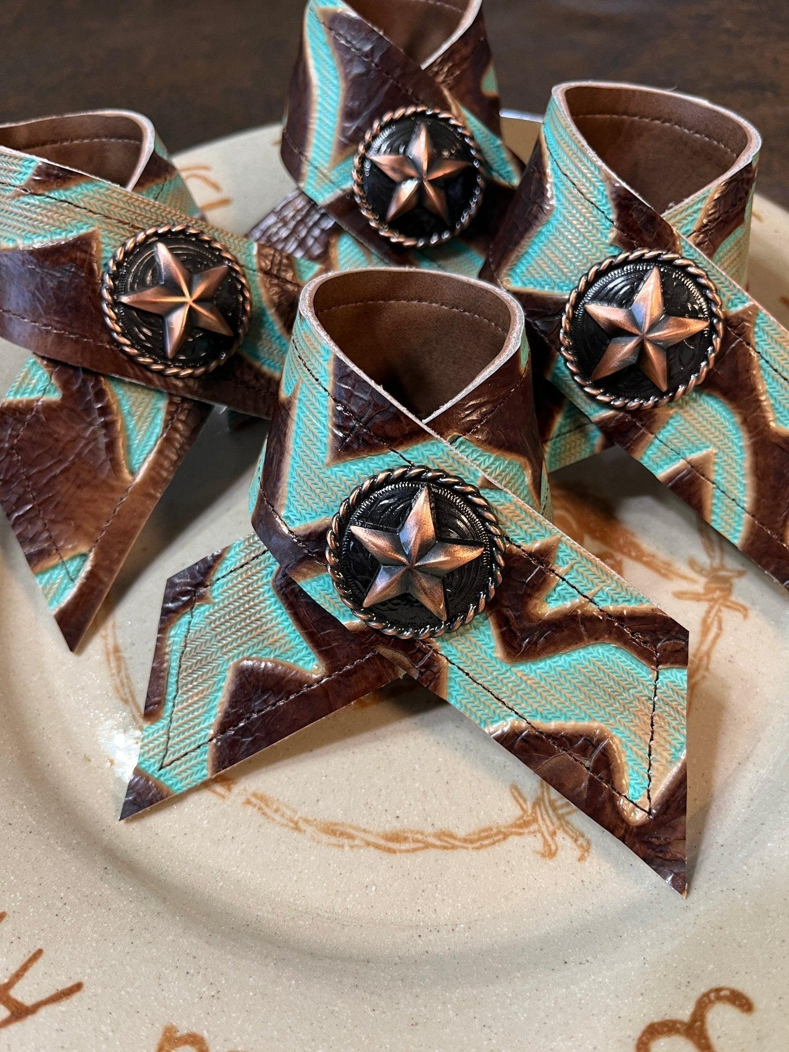 Lonestar Laredo Leather Napkin Rings