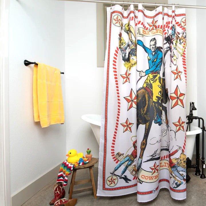 Long Live Cowboys Western Shower Curtain made in the USA - Your Western Decor