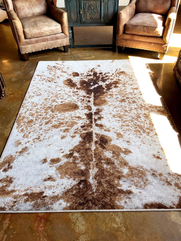 Longhorn Brown Spotted Western Rugs Area Rug Your Western Decor, LLC