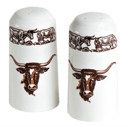 Longhorn Western Salt & Pepper Shakers made in the USA - Your Western Decor