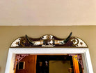 Longhorn and cowhide custom doorway mount made in the USA 