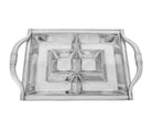 Longhorn Entertainment Tray - Aluminum - Horn Handles - 4 tray compartments - Your Western Decor