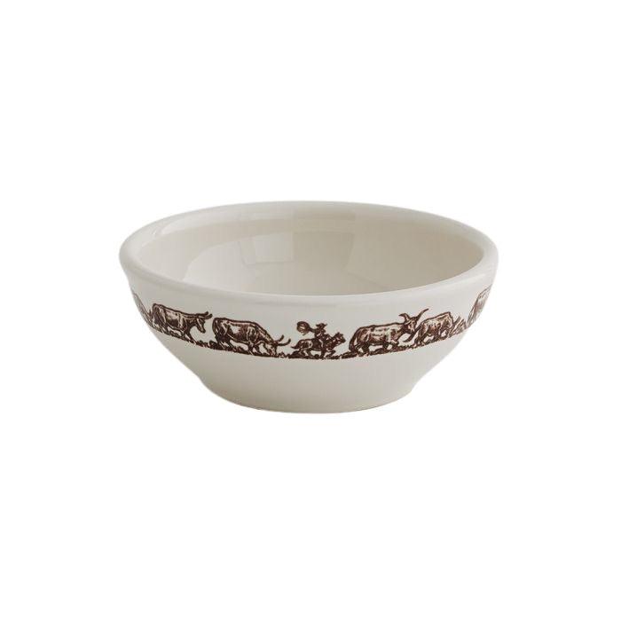 Longhorn western soup bowl made of chine in the USA - Your Western Decor