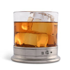 Lowball whiskey glass with pewter bottom - Your Western Decor