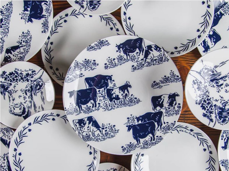 Lucky Cows Plates - Your Western Decor