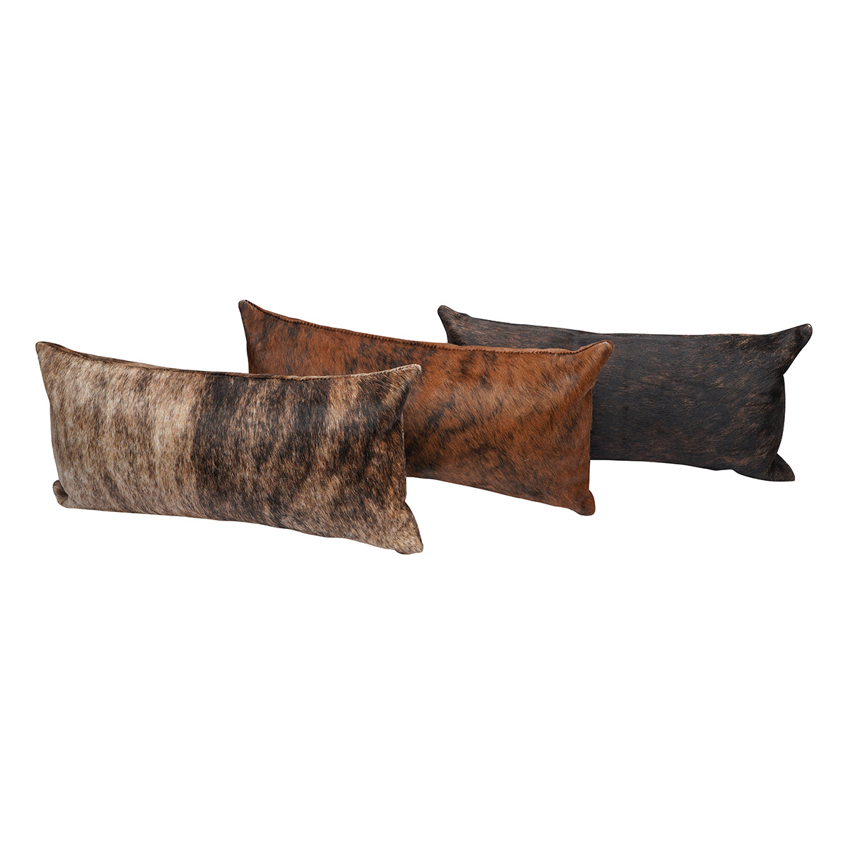 Brindle cowhide lumbar pillows - Your Western Decor