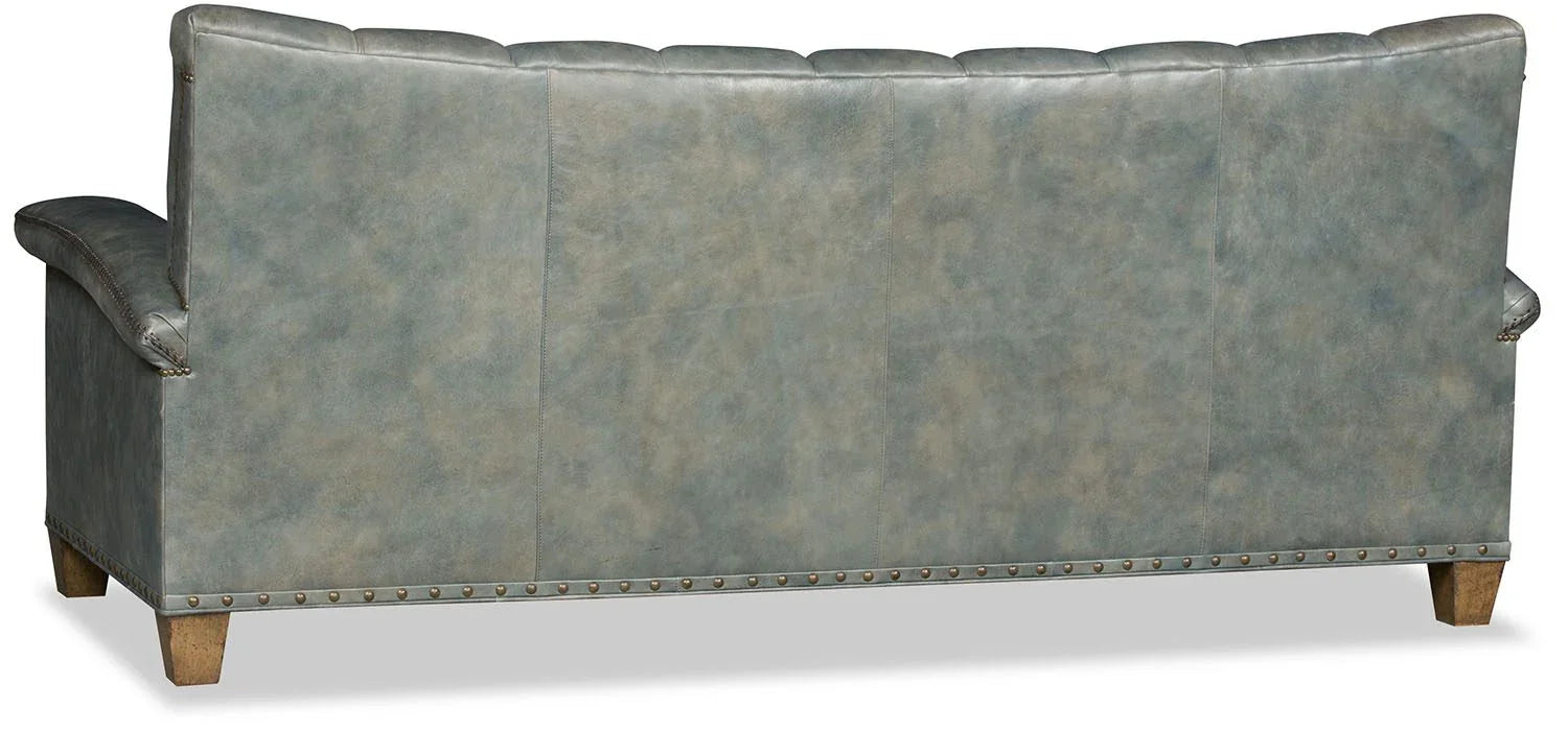 Luxury leather sofa back view 