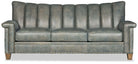 Luxury leather channel back sofa - Your Western Decor