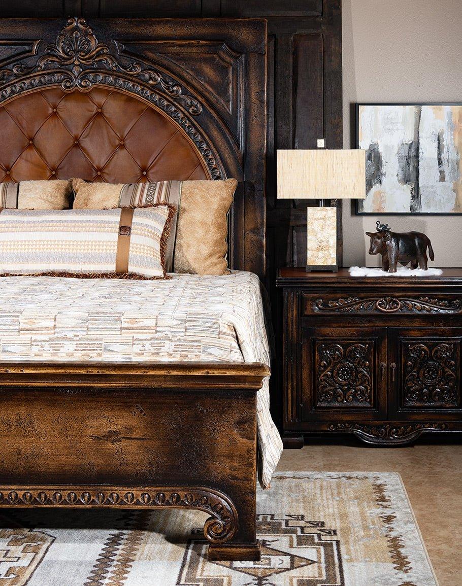 Mohena Carved King Size Bed - Luxury Bedroom Furniture - Your Western Decor