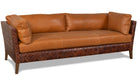 Sedona leather sofa with smooth and embossed leathers 