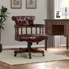 Luxury leather tufted office chair - Your Western Decor