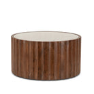 Mango wood coffee table with white marble top - Your Western Decor