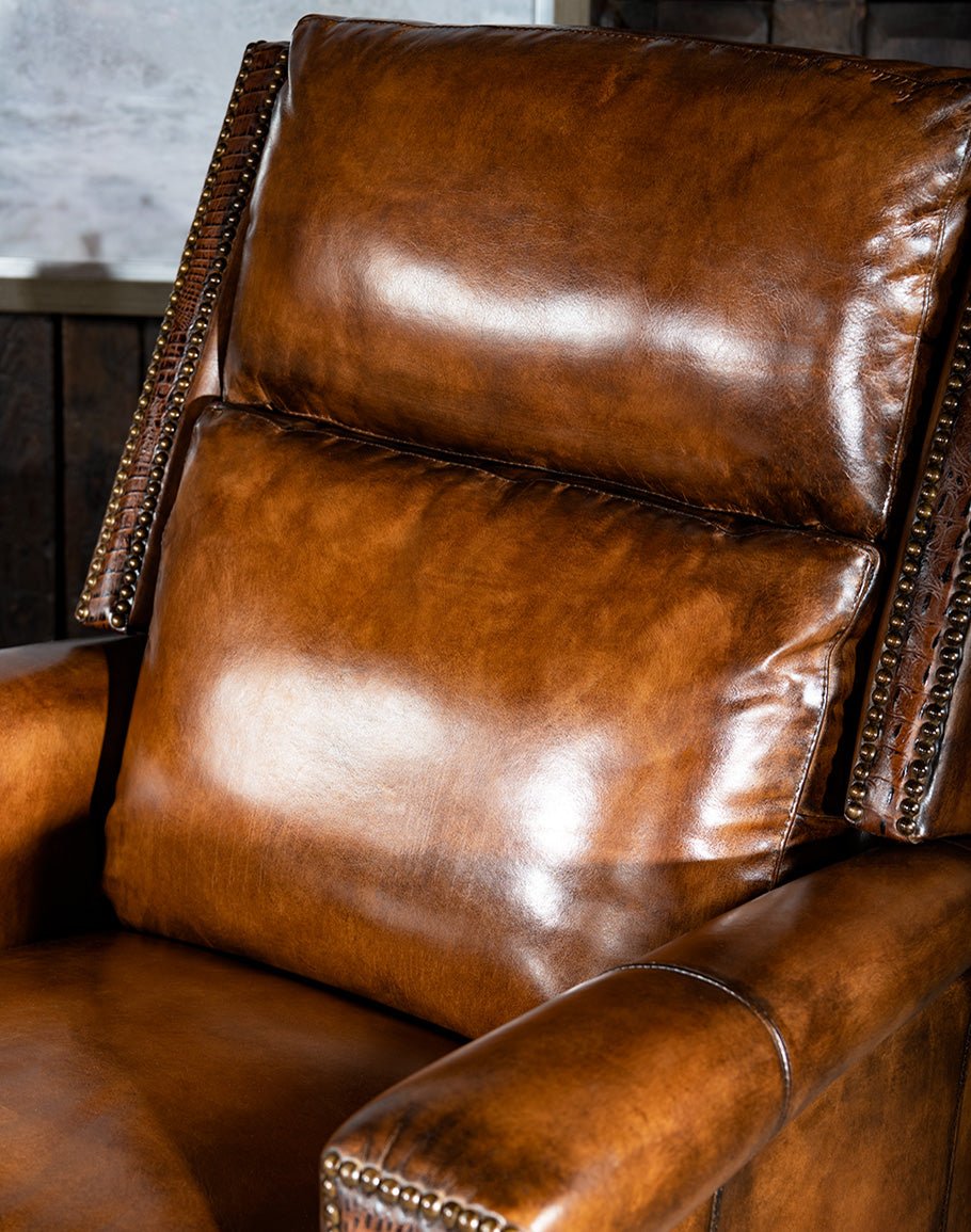 Marlon Western Leather Recliner American Made - Your Western Decor