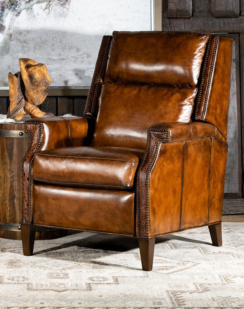 Marlon Western Leather Recliner American Made - Your Western Decor