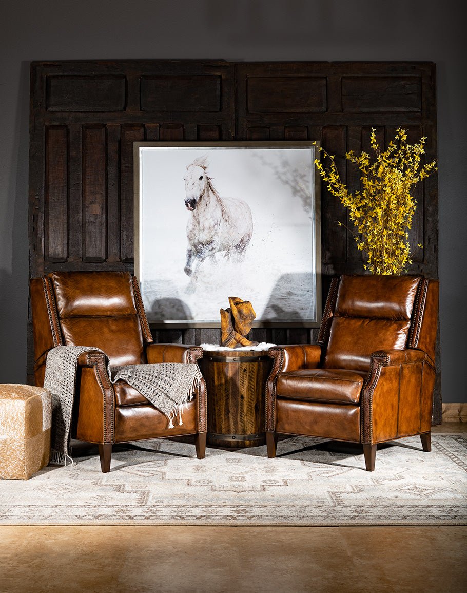 Marlon Western Leather Recliner American Made - Your Western Decor