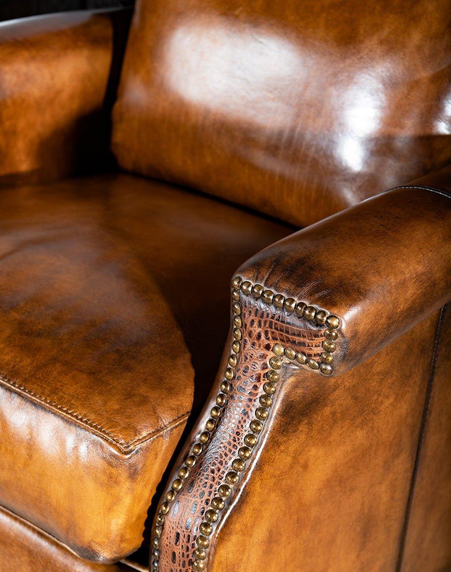 Marlon Western Leather Recliner American Made - Your Western Decor