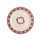 Maroon and white Mimbreño Four Fish Maroon Charger Plate - Your Western Decor