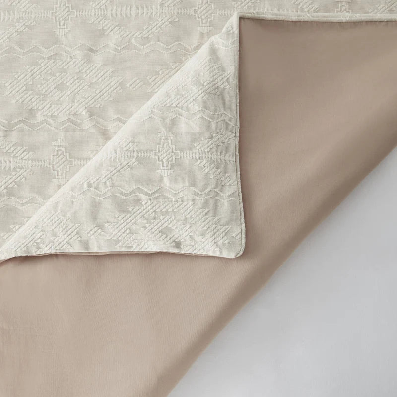 Taupe bed cover detail - Your Western Decor