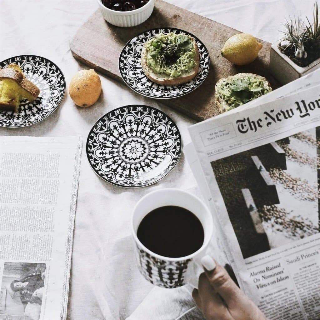 Black and white porcelain canape plate set. Made in the USA. Your Western Decor