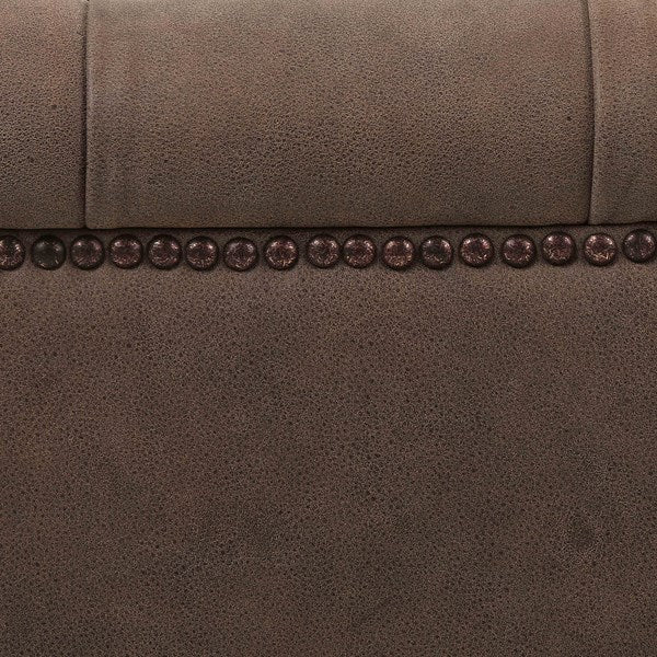 Maxine tufted sofa tacking detail front of couch - Your Western Decor