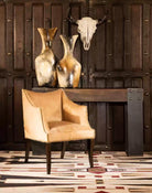 American made McCoy Champagne Cowhide Chair - Your Western Decor