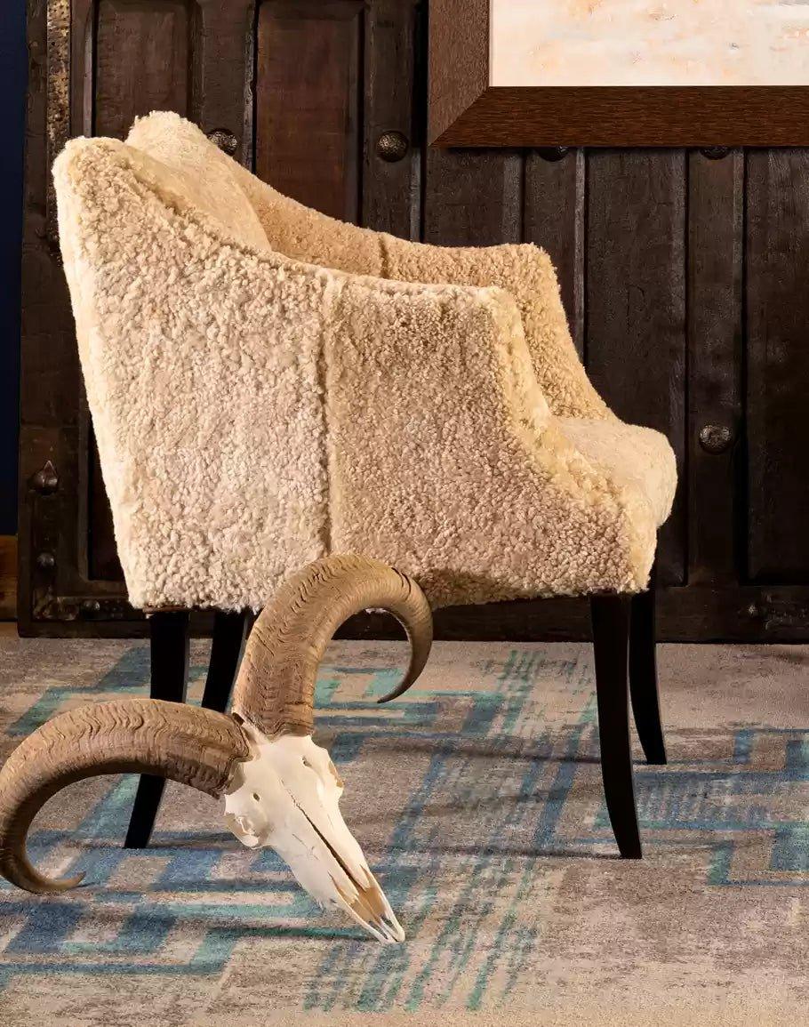 American made McCoy Shearling Accent Chair - Your Western Decor