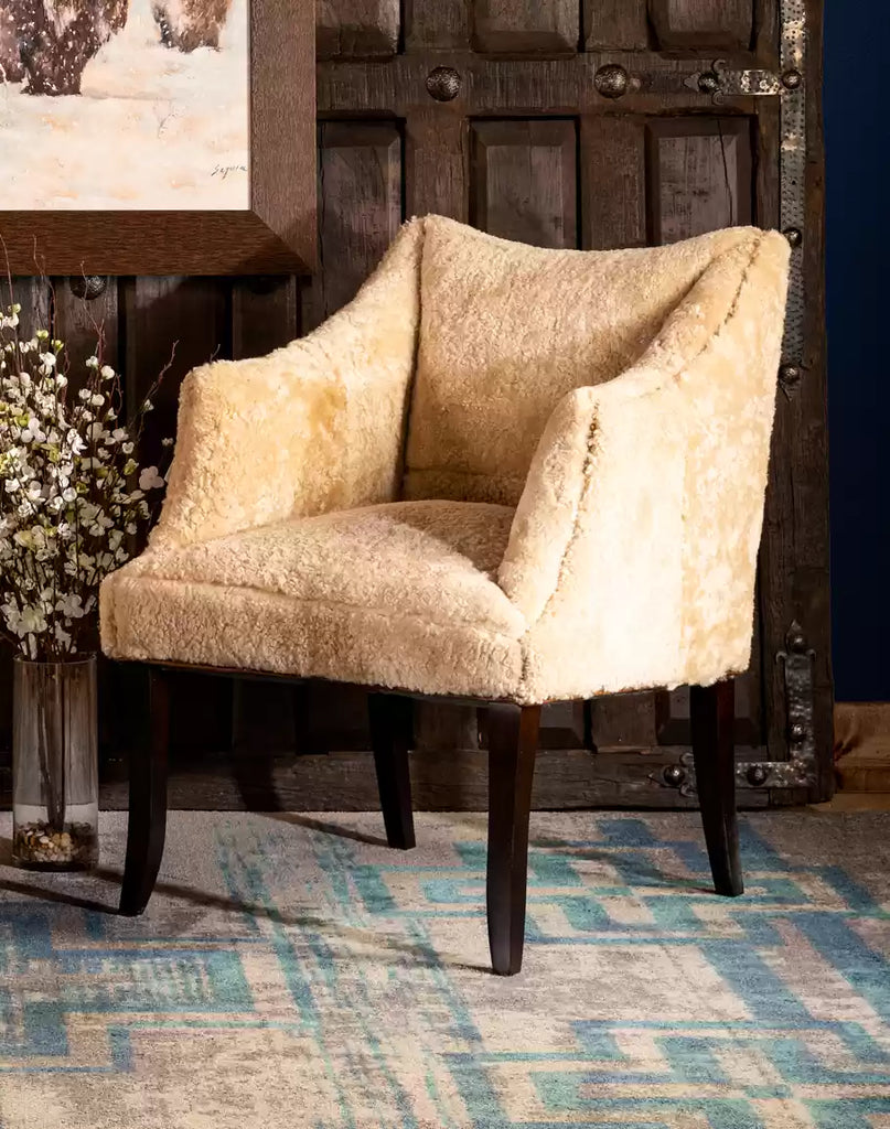 American made McCoy Shearling Accent Chair - Your Western Decor