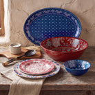 Melamine western dishes and serving bowl and platter 